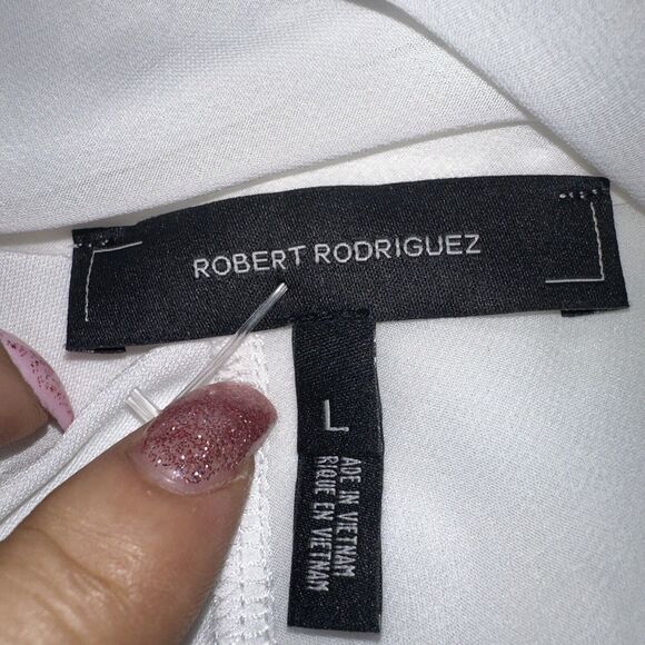 Robert Rodriguez Sleeveless Beaded Sheer Blouse Evening Wear Sz Medium EUC - Picture 9 of 10